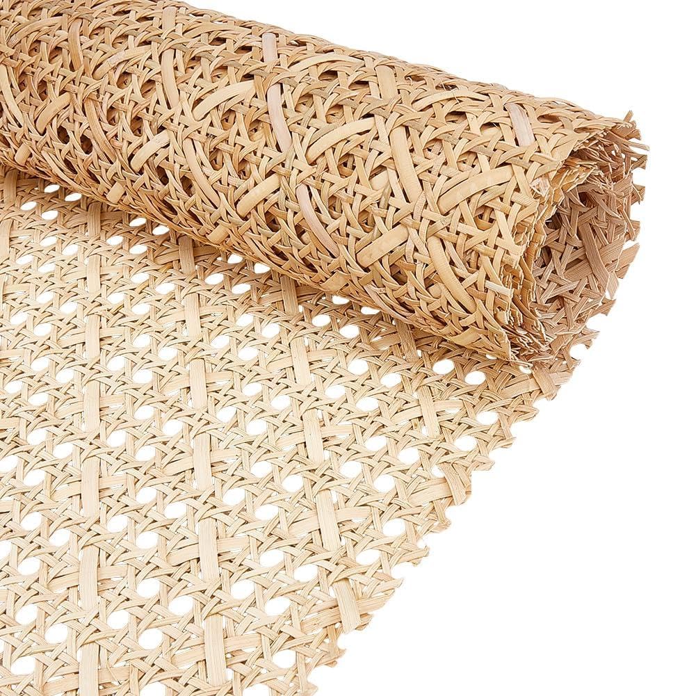 BENECREAT Rattan Naturale Rotolo 1.5m x 40cm, Rotolo di Fettuccia In Rattan A Forma di T, Materiale per Incannucciatura per Progetti di Arredamento e Forniture Fai Da Te