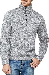 Men's Long-Sleeved Shirts, Basic Button Down Henley T-Shirt with Button Placket, Autumn, Winter, Warm Tops, Men's Long Sleeves, Causal Long Sleeve Shirt, Sweatshirt, Loose Fit, Leisure Tunic,