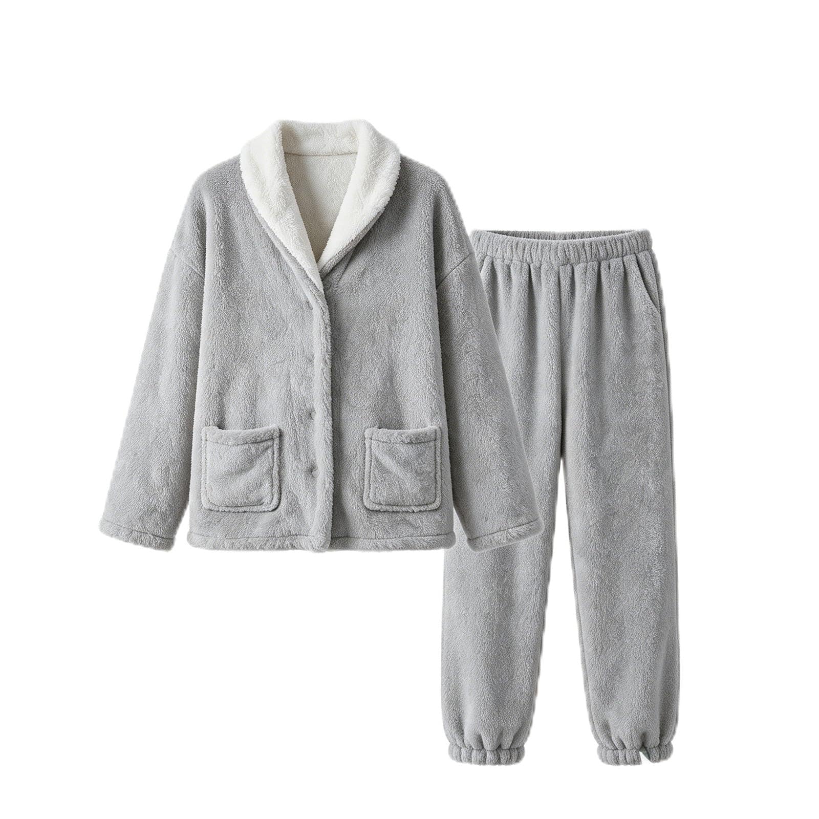 Ensemble Pyjama Femme Hiver Chaud Pyjama Polaire Douce Pant Tenue de Maison