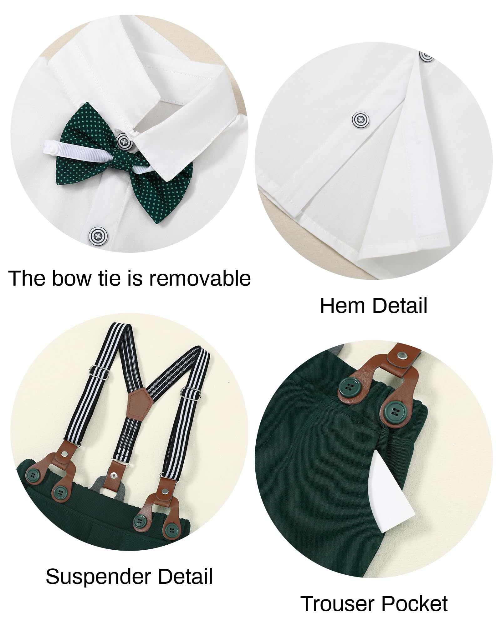 nilikastta Kleinkind Baby Junge Kleidung Anzug Gentleman Hochzeit Outfits formelle Kleid Shirt/Fliege/Weste/Suspenderhose 1-9 Jahre