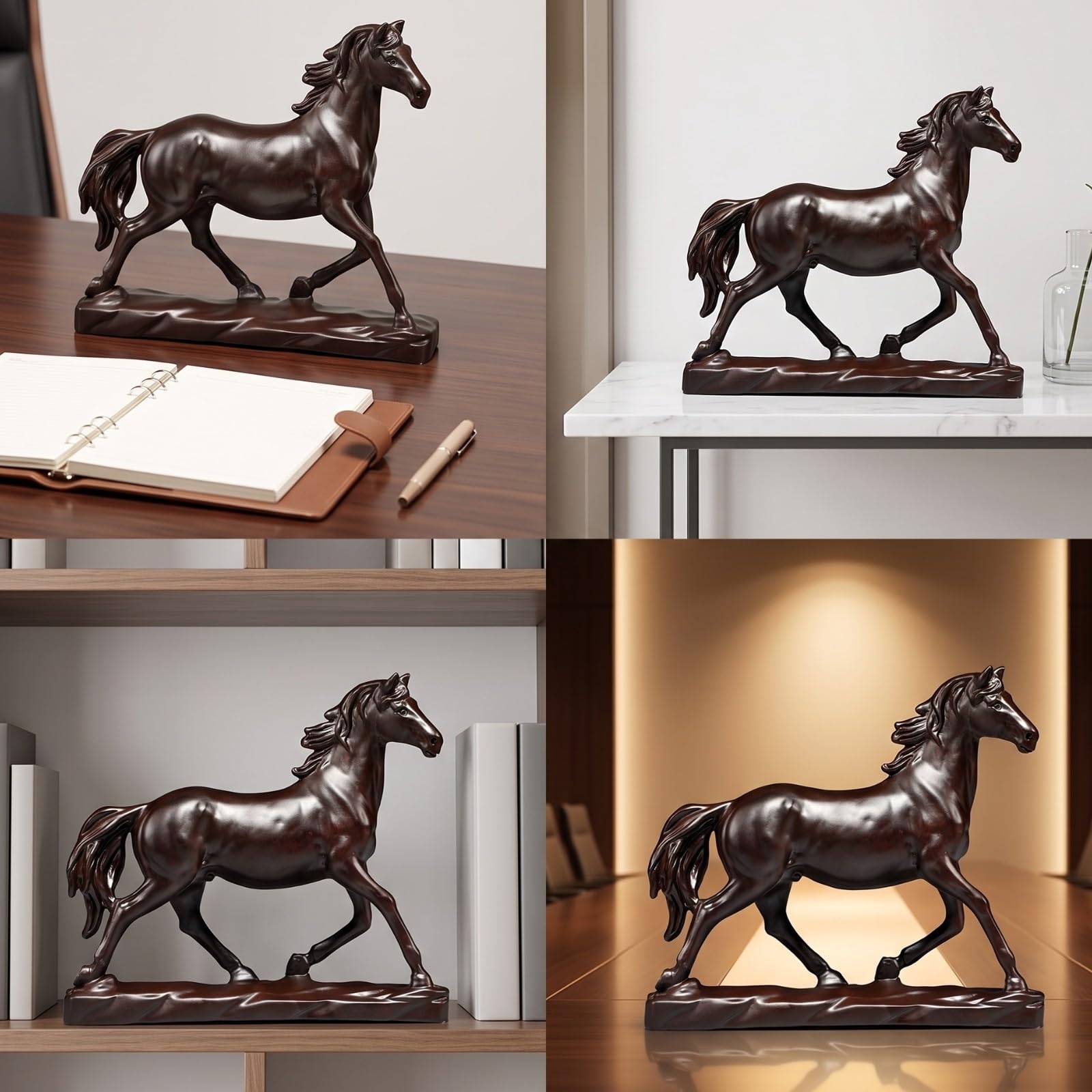 Colcolo Statuetta di per Soggiorno | Finitura Scura brillante, Scultura di, Tradizionale, ngresso, 40 Cm