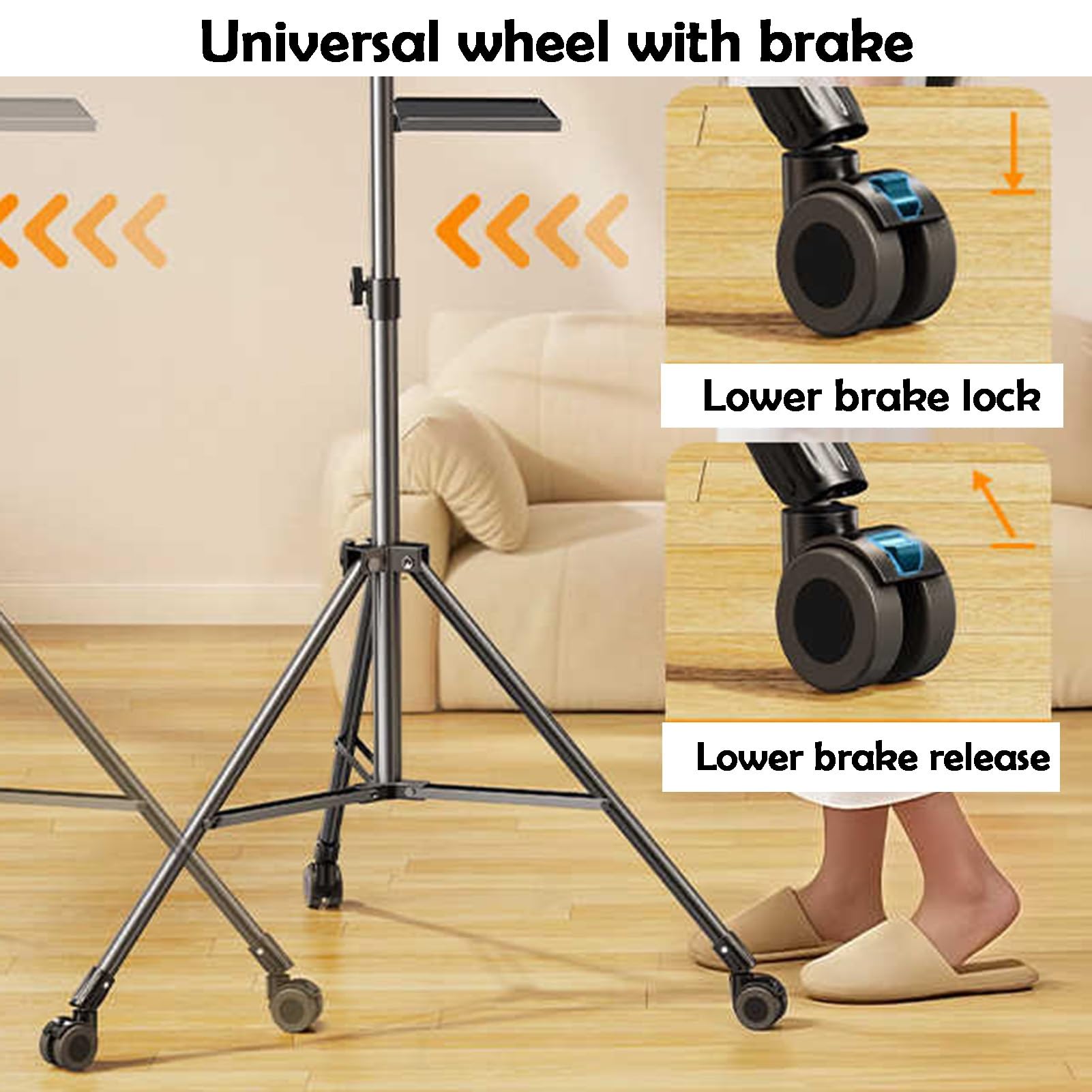 Leggio regolabile autoportante con rotelle, porta ricette mobile per aule, ufficio, matrimonio, altezza 82-145 cm