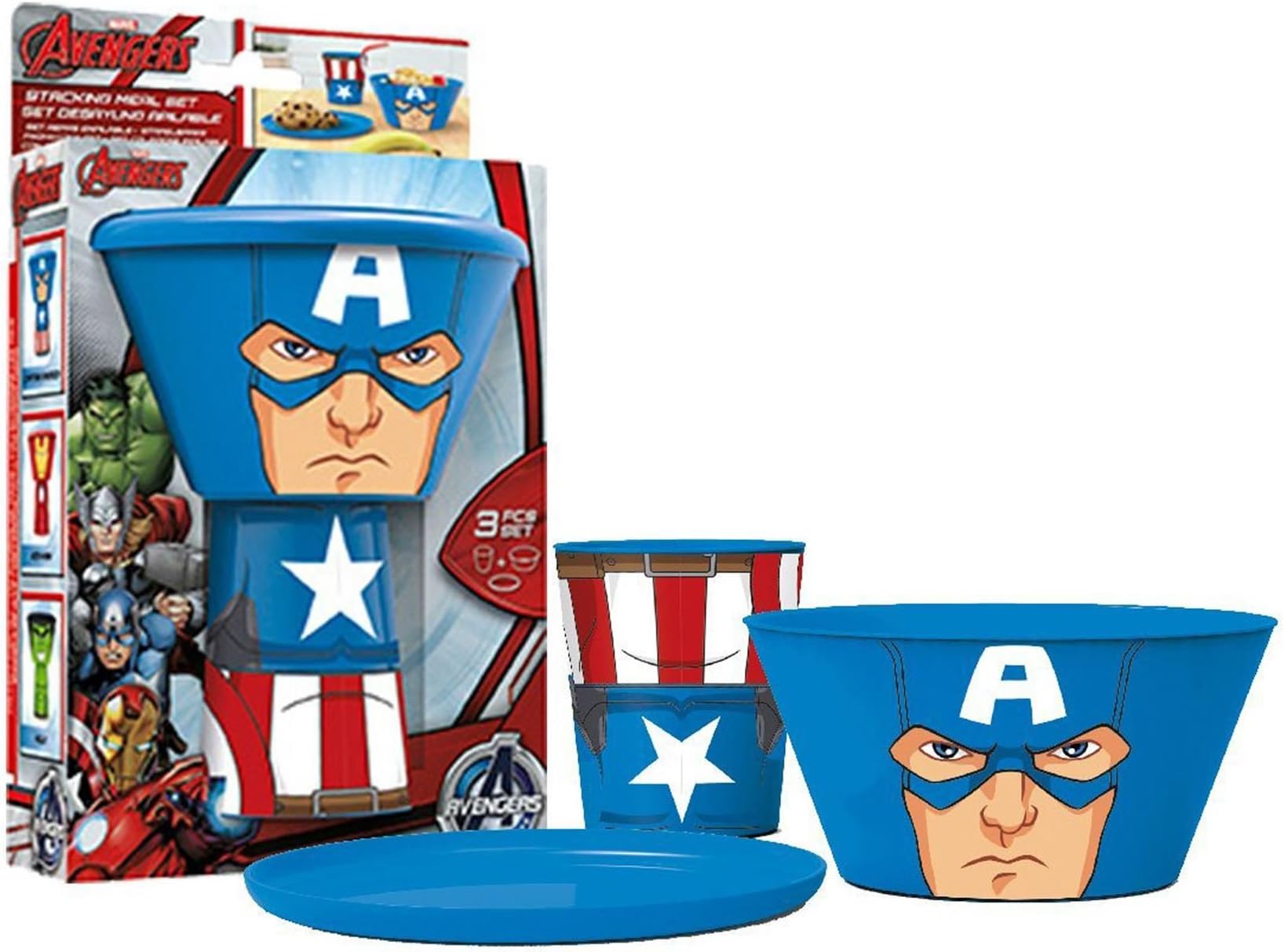 Marvel® Avengers Iron Man 3PC Stacking Meal Set: Plate, Bowl & Tumbler