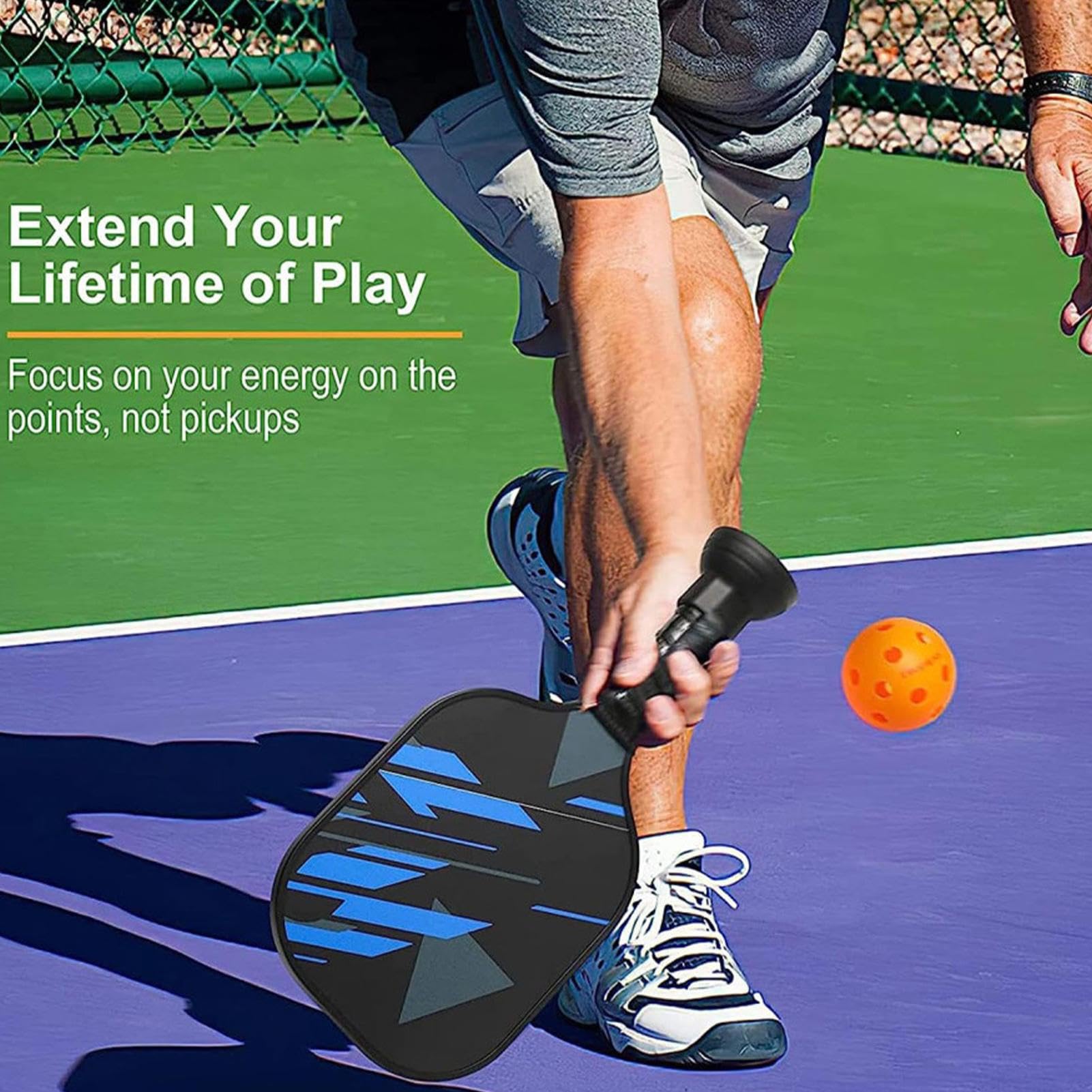 Tennis Ball Retriever, Portable Tennis Picker, Table Tennis Suction, Court Accessory