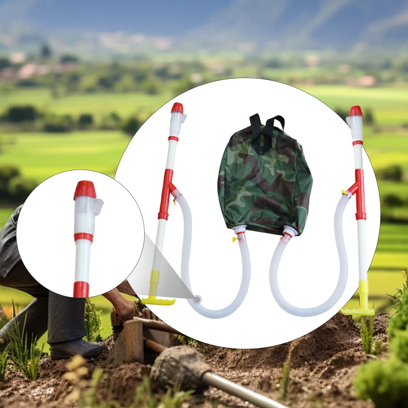 Gralara Spandiconcime Granulare Strumento di Fertilizzazione Risparmio di Tempo Versatile Applicazione del Letame per Esterni Manuale per Giardinaggio Fattori, Tubo Doppio in PVC