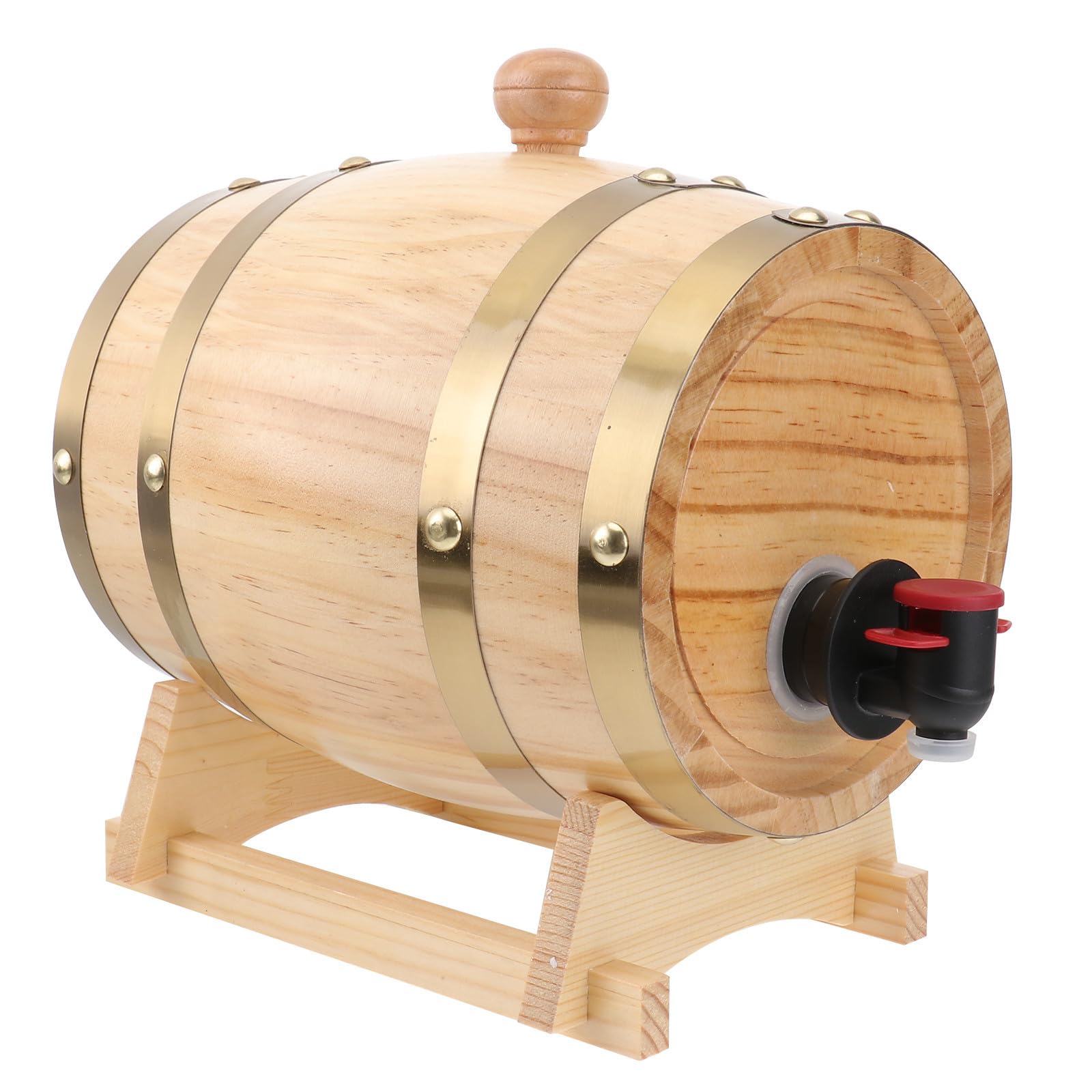INOOMP Barril de Madera para Vino y Cerveza 1,5 L Grifo