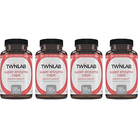 Twin Labs Super Enzyme Caps - Constipation Relief with Digestive Enzymes