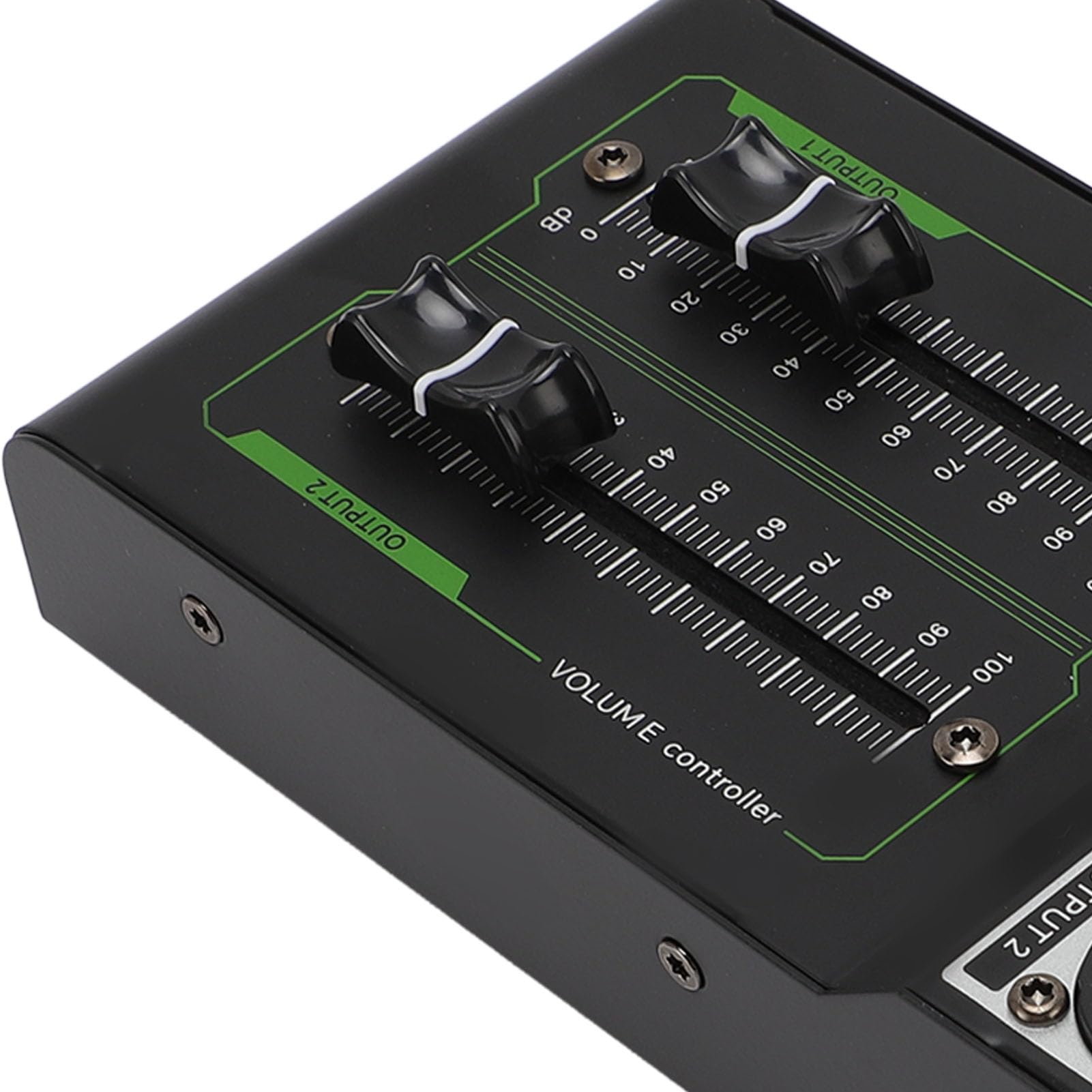 Controller di Volume Passivo Stereo XLR 2 Ingressi 4 Uscite, Fader 70 mm Alta Precisione, Audio HiFi