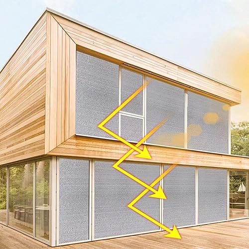 Balcony Sun Protection Blackout Window Film,Keep Warm Cold Protection Thermal Insulation Shield,Heat Reflective Window Film,Privacy Window Tinting