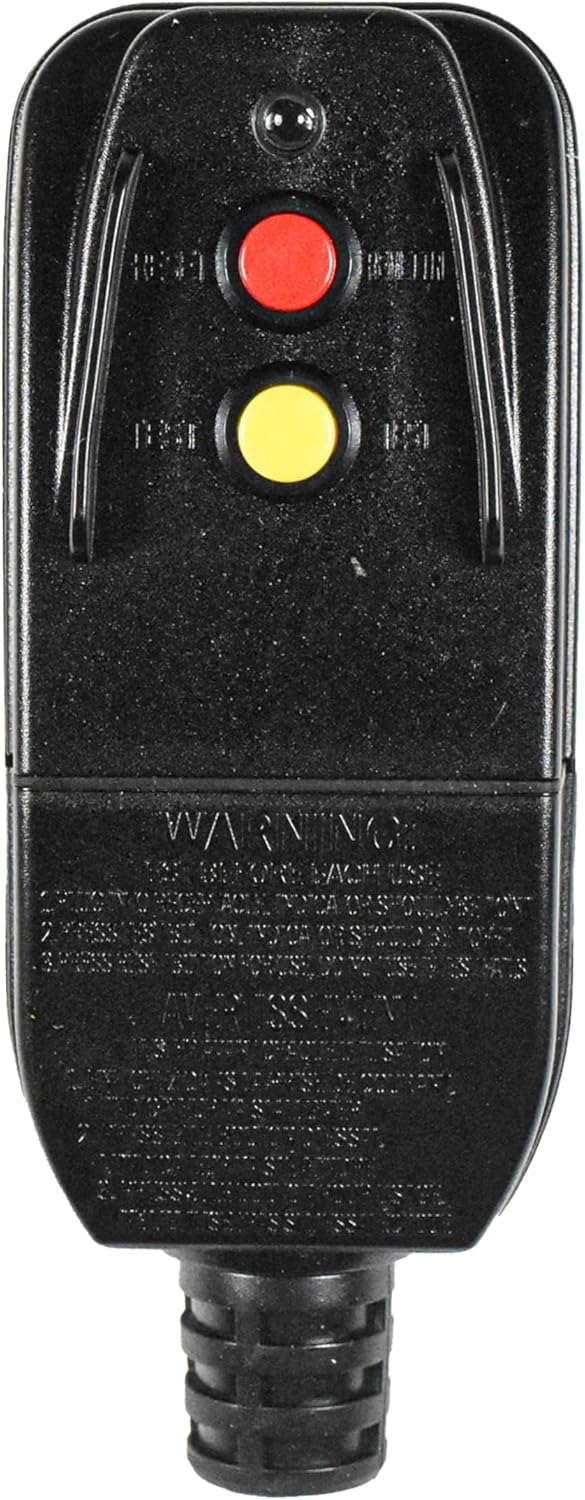 HQRP 2-Pack GFCI Replacement Plug Assembly, Auto Reset 15-Amp Non-Grounded 2-Wires 2-Prongs for Power Pressure Washer, Pool Pump, Air Conditioner, UL Listed