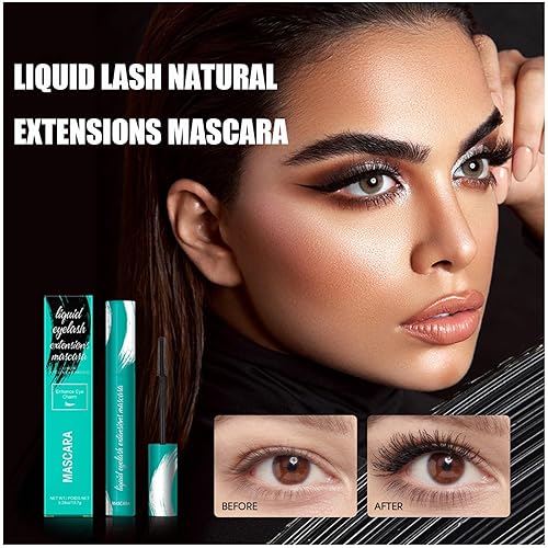 Miniatura 7 de Máscara líquida gruesa 2023, rímel rico mantiene tus pestañas gruesas y largas, efecto natural de alargamiento y engrosamiento, impermeable, a