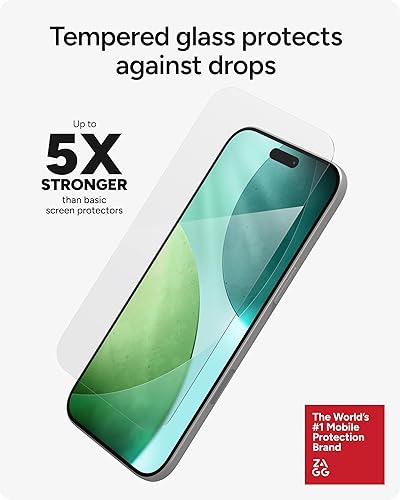 Miniatura 50 de ZAGG Glass Elite VisionGuard + - Protector de pantalla con filtro de luz azul para iPhone 11 Pro, iPhone Xs, iPhone X - invisibleShield - Protección