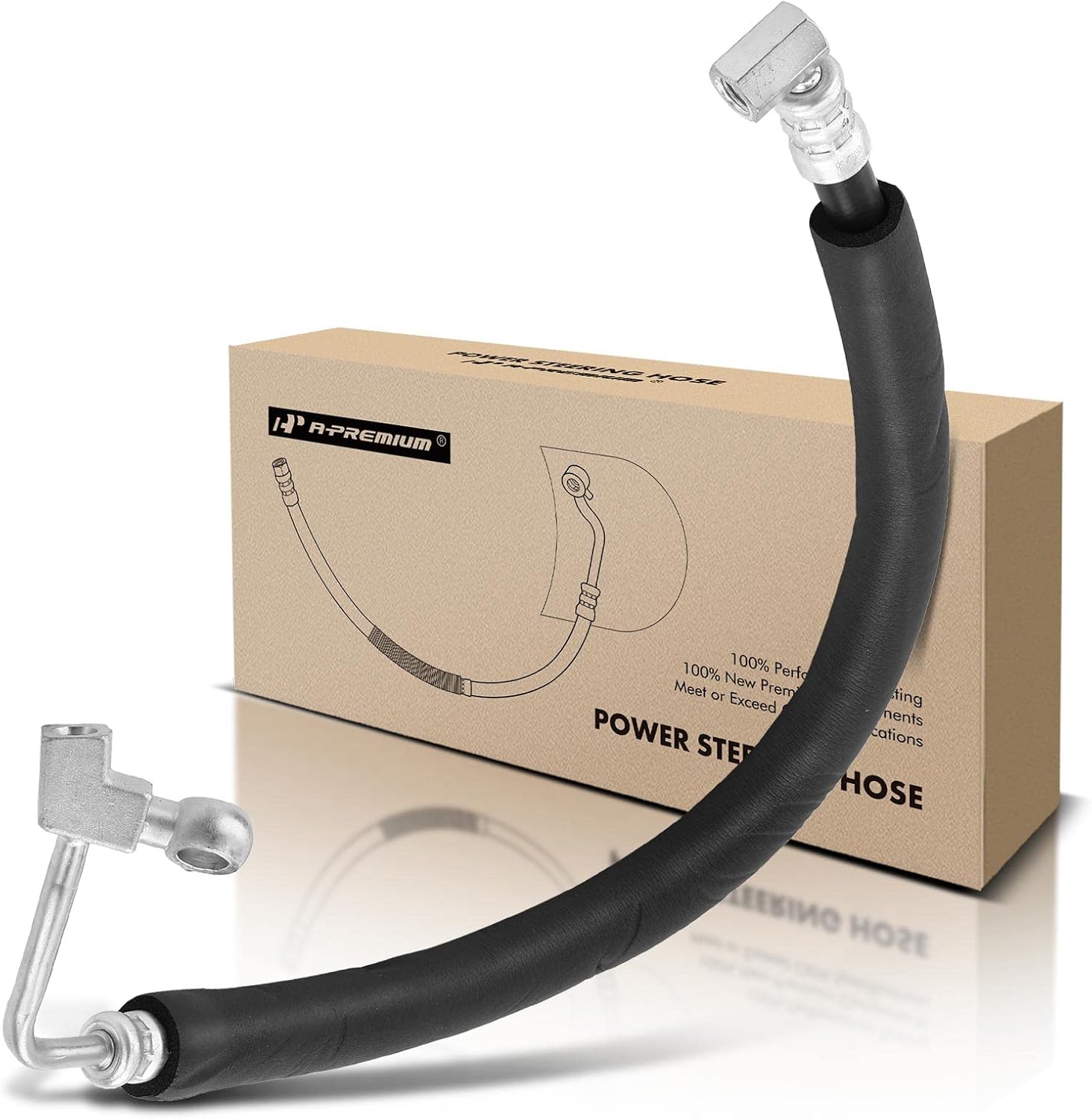 A-Premium Power Steering Hose Pressure Hose Line Assembly Compatible with Infiniti FX35 2009-2012 FX37 2013 3.5L 3.7L From Pump Replace# 497201CB0A