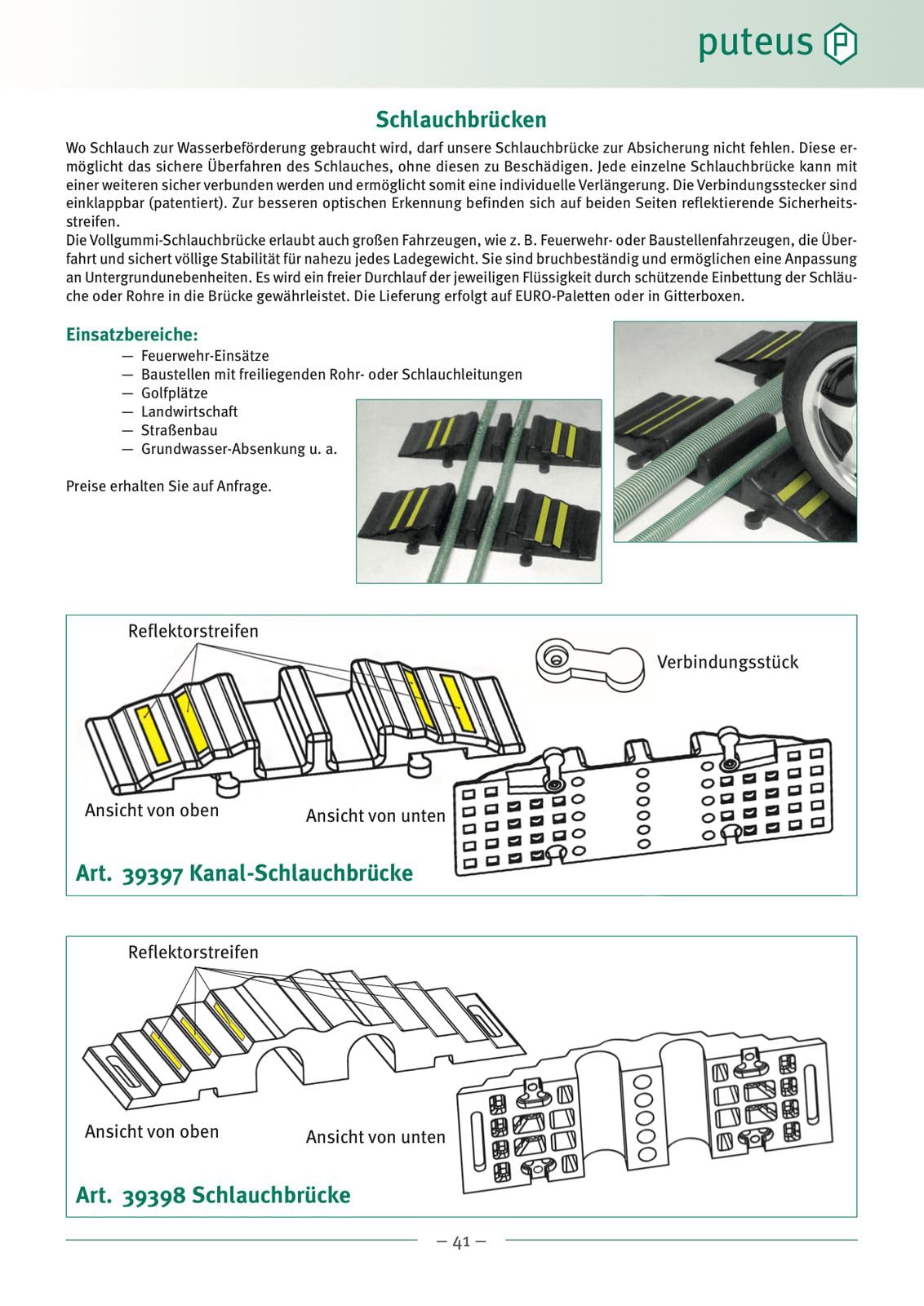 Sicherheits-Schlauchbrücke 2x4' Tunnel LKW/PKW Überfahrschutz