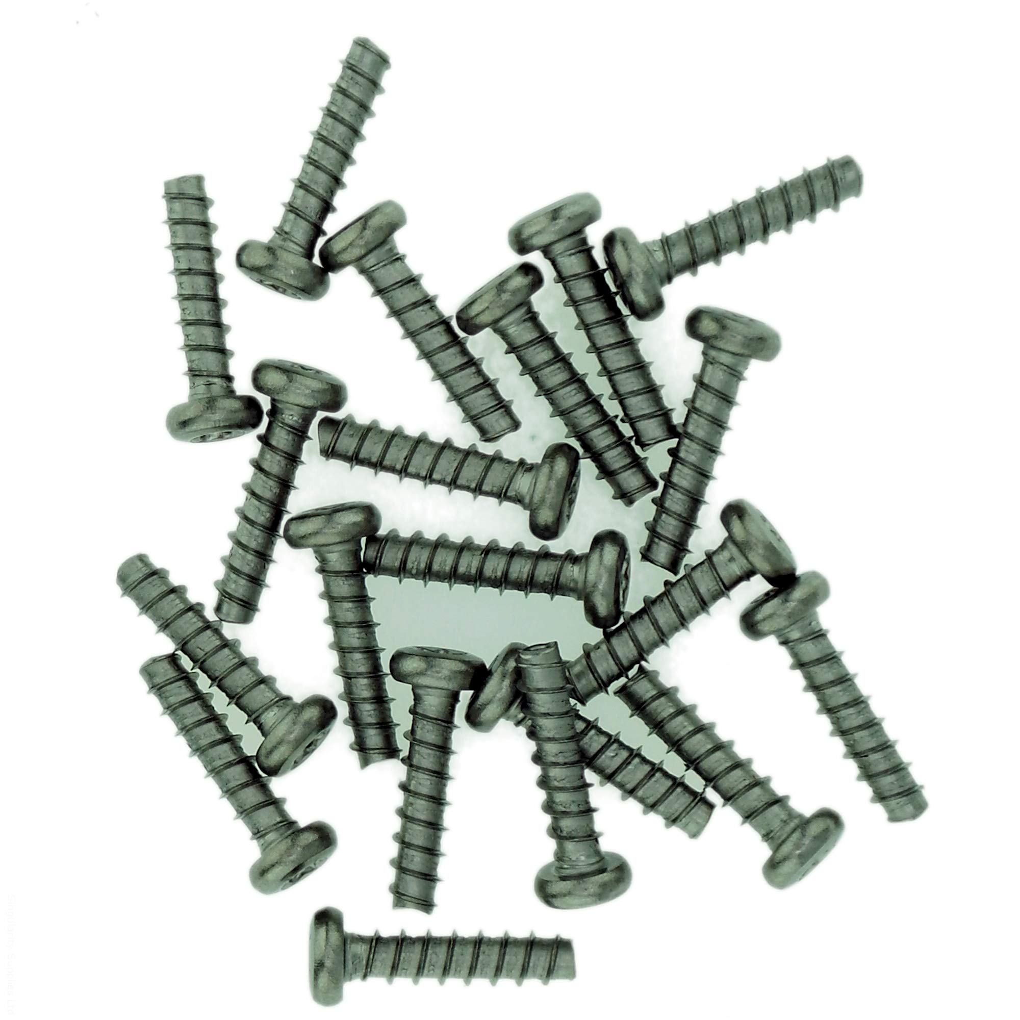 Singularity Supplies Silver D3 (3Mm X 10Mm) Tx Pan Screws For Plastic (Trilobular) - Stainless Steel (A2) (Pack Of 20)