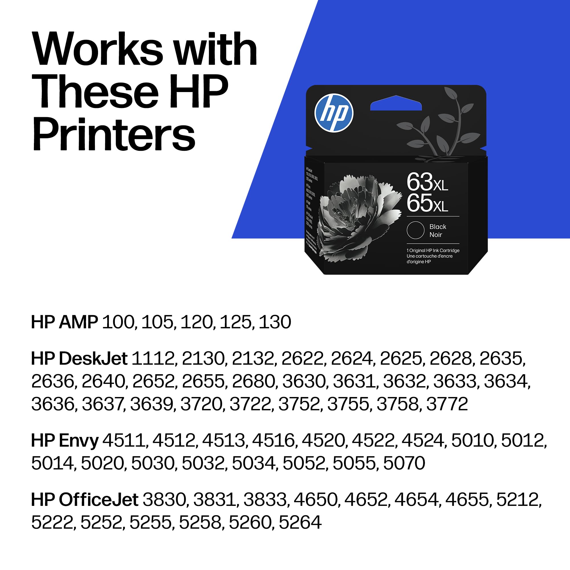 Amazon.com: HP 63XL 65XL Black High-Yield Ink Cartridge - 2 Pack