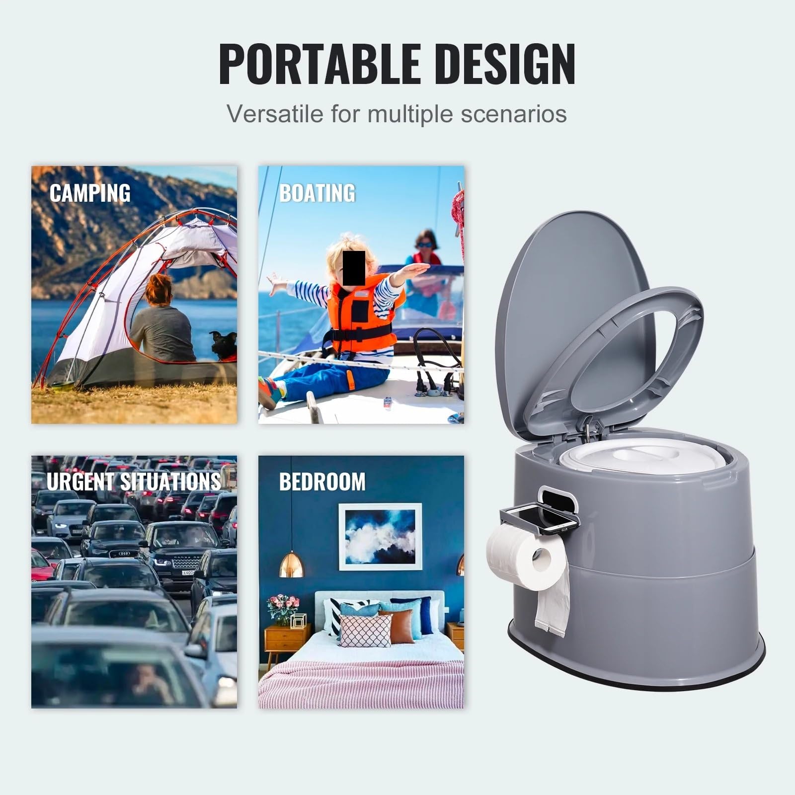 Tragbare Toilette, Tragbare Toilette Für Camping Mit Abnehmbarem Inneneimer | Reisen, Outdoor
