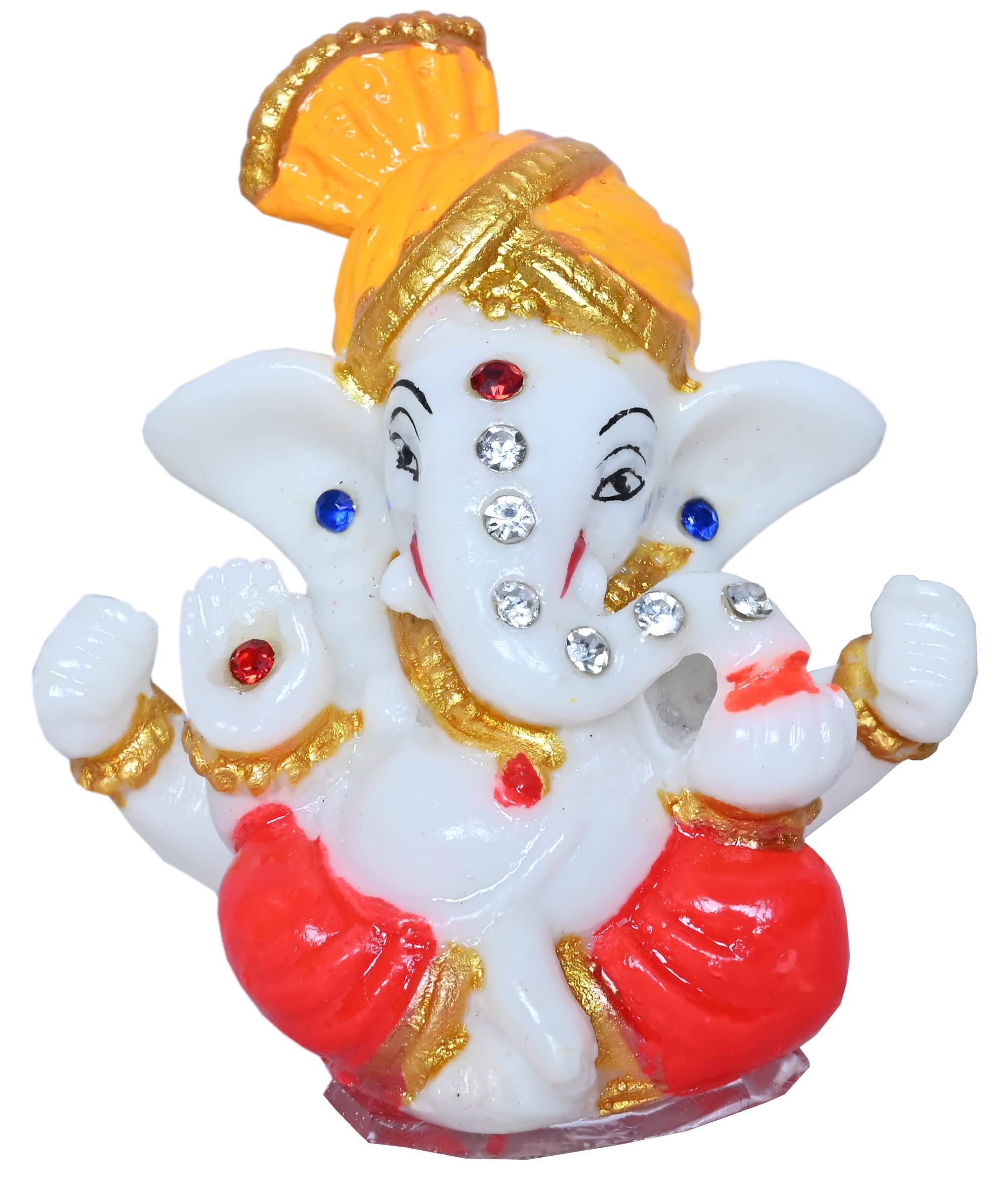 BESTWAY DECOR Ganesh Murti | Ganesh Idol for Car Dashboard| Ganesh Idol for Home Decor| Ganesh Idol for Gift| Gadi Ganesha| God Idol for Car Dashboard| Ganpati Murti| Vigneshwara Statue, Resin