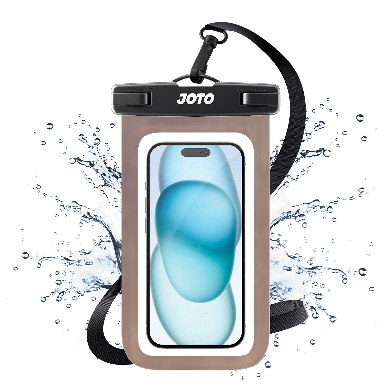 JOTO Up to 7" Universal Waterproof Phone Case for iPhone 17 Air 16 15 14 13 12 11 Plus Pro Max, IPX8 Cellphone Dry Bag XR X SE, Galaxy S23 S22 S21 S20+ S20 S10 Plus Note, Pixel -Black — Amazon image 16