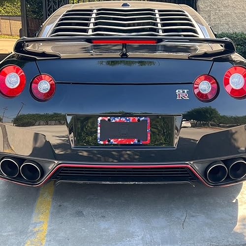 Miniatura 4 de Marcos de matrícula de bandera estadounidense, 2 paquetes de soporte vintage para placa de matrícula de bandera de Estados Unidos, soporte