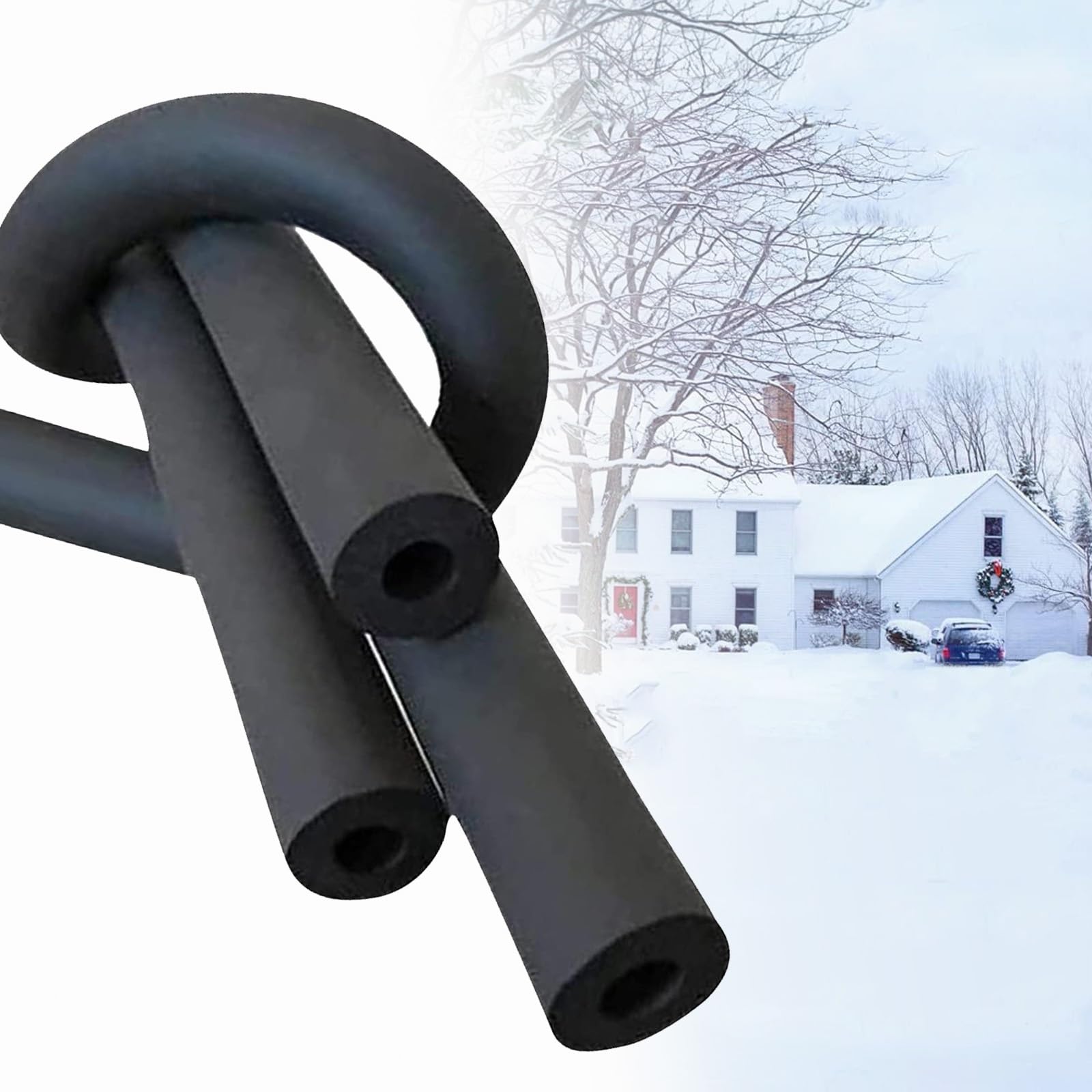 Ltsrll One Color Air Conditioner Heat Insulation Pipe, Outdoor Polyethylene Pipe Insulation Lagging 1.8M/2M Length Nitrile Foam Tube For Solar Water Heater(32Mm*9Mm*1.8M)