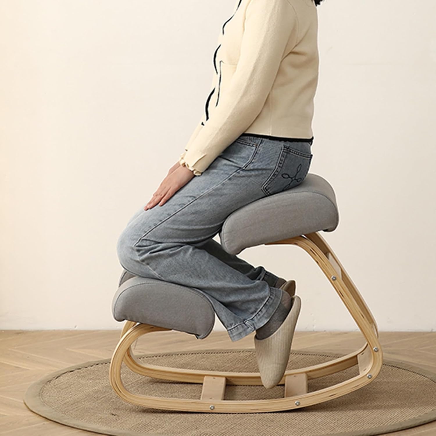 ADHD Chair,Kneeling Desk Chair,Comfortable Cushions,Orthopedic Correcting for Bad Backs Neck Pain Posture Leg Circulation(Style 3)