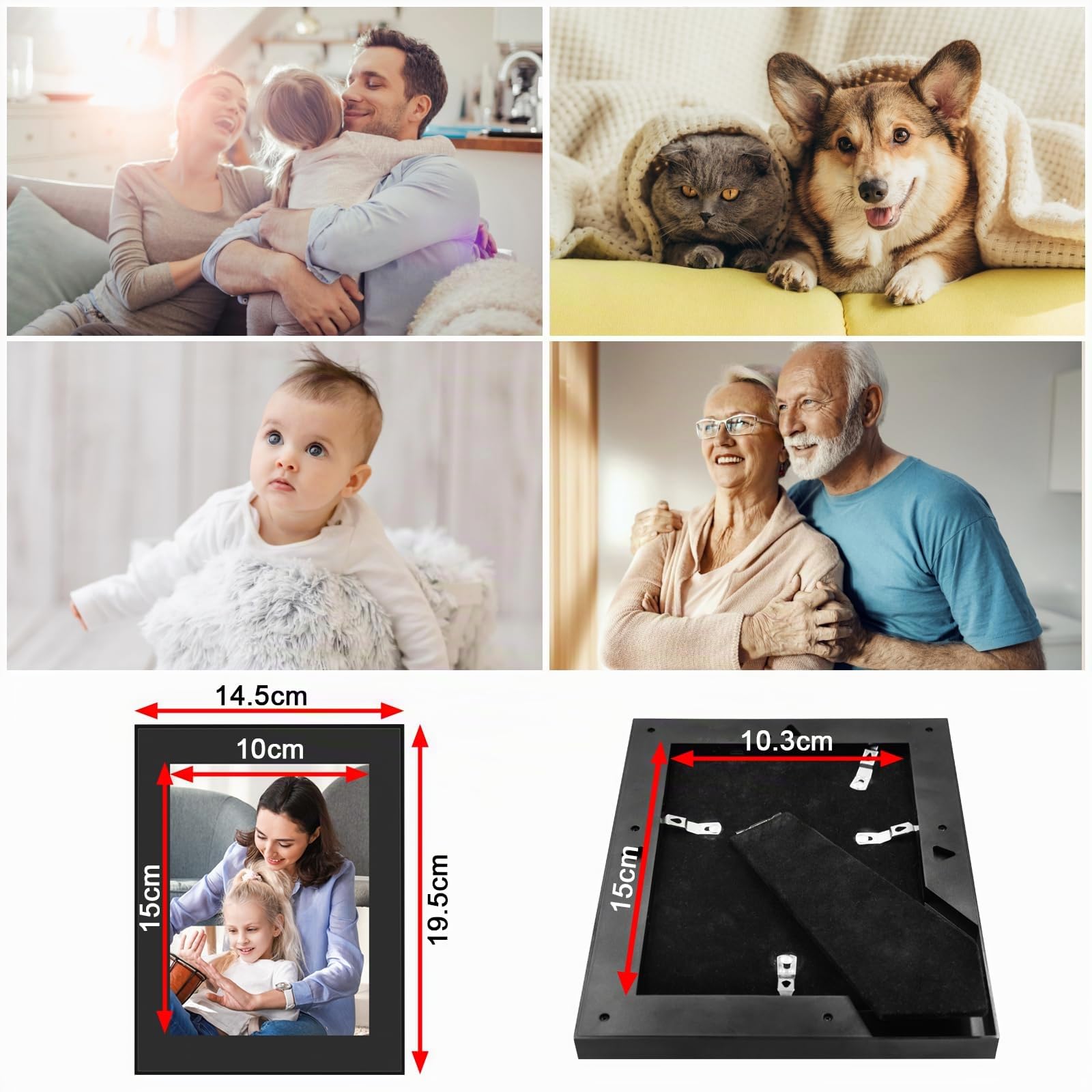 Telecamera Nascosta Cornice, Mini Telecamera Spia HD 1080P | Telecamera Nascosta 2 in 1, Microtelecamera Spia con Rilevamento del Movimento, Registrazione in Loop, 4 Ore in Standby