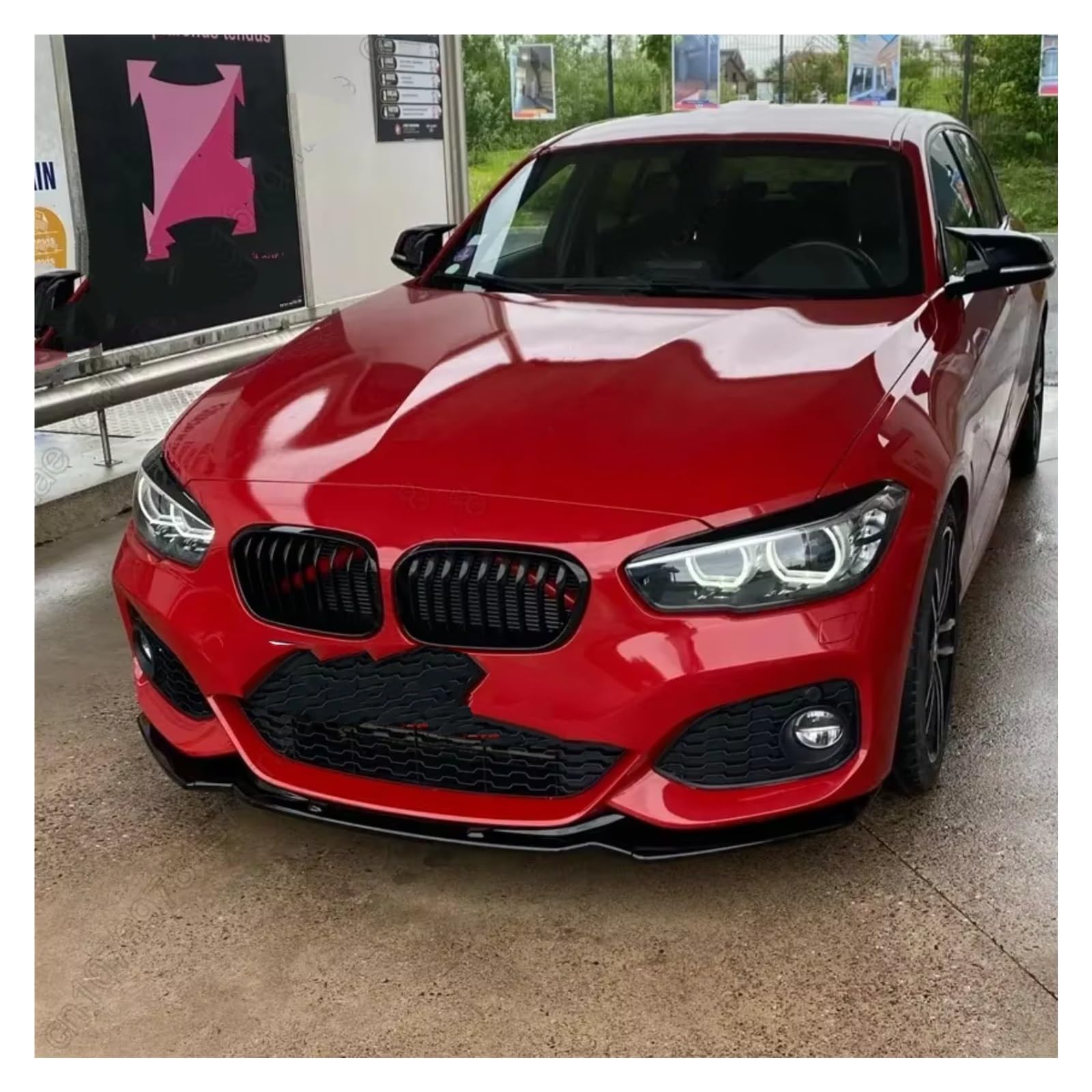 Lèvre De Pare-Chocs Avant pour BMW Série 1 F20 F21 118i 120i M135i M140i LCI 2015-2019 M-Pack Voiture Pare-Chocs Avant Lame Diffuseur Kit Carrosserie Spoiler Becquets Avant(Gloss Black)
