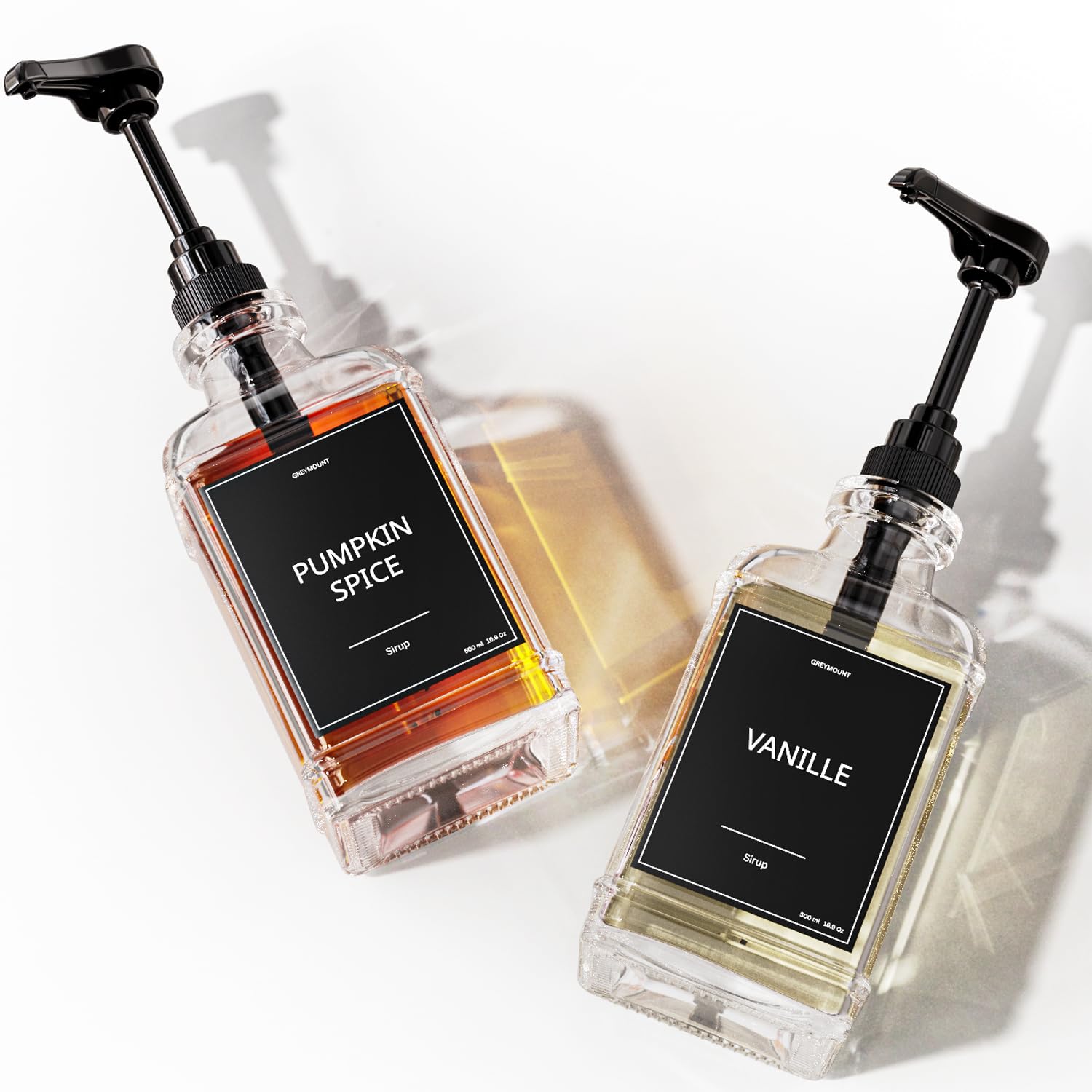Lot de 2 distributeurs de sirop Noir