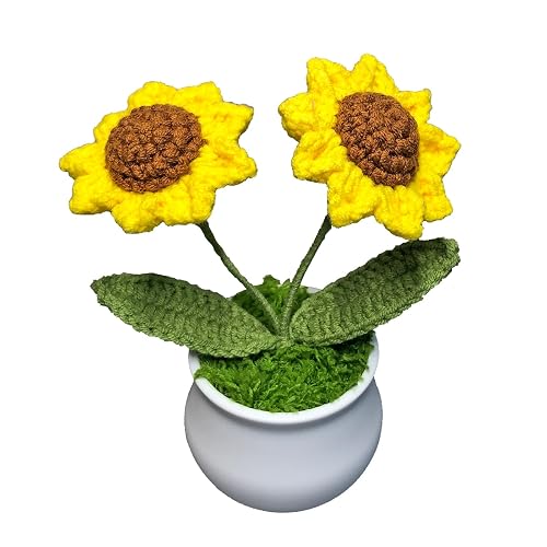 Joekaran Crochet Sunflower Gifts for Women, Teacher Get Well Yellow