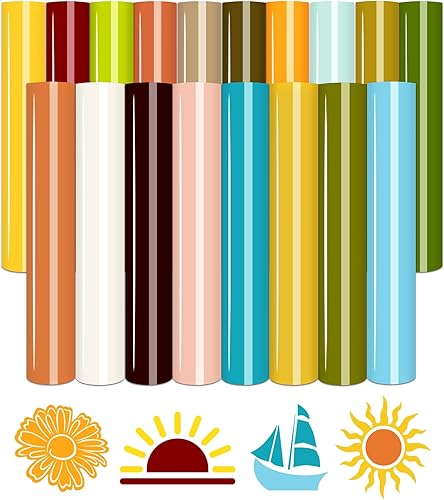 Miniatura 8 de Tintnut Vinilo de transferencia de calor rosa HTV  18 hojas de 12 x 10 pulgadas, vinilo de transferencia de calor rosa rosa rosa HTV para camisetas