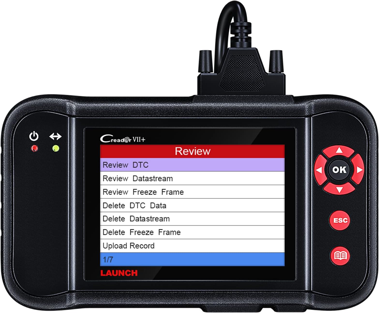 LAUNCH OBD2 Scanner Creader VII+ Automotive Diagnostic Scan Tool Check ABS SRS Transmission and Engine Code Reader