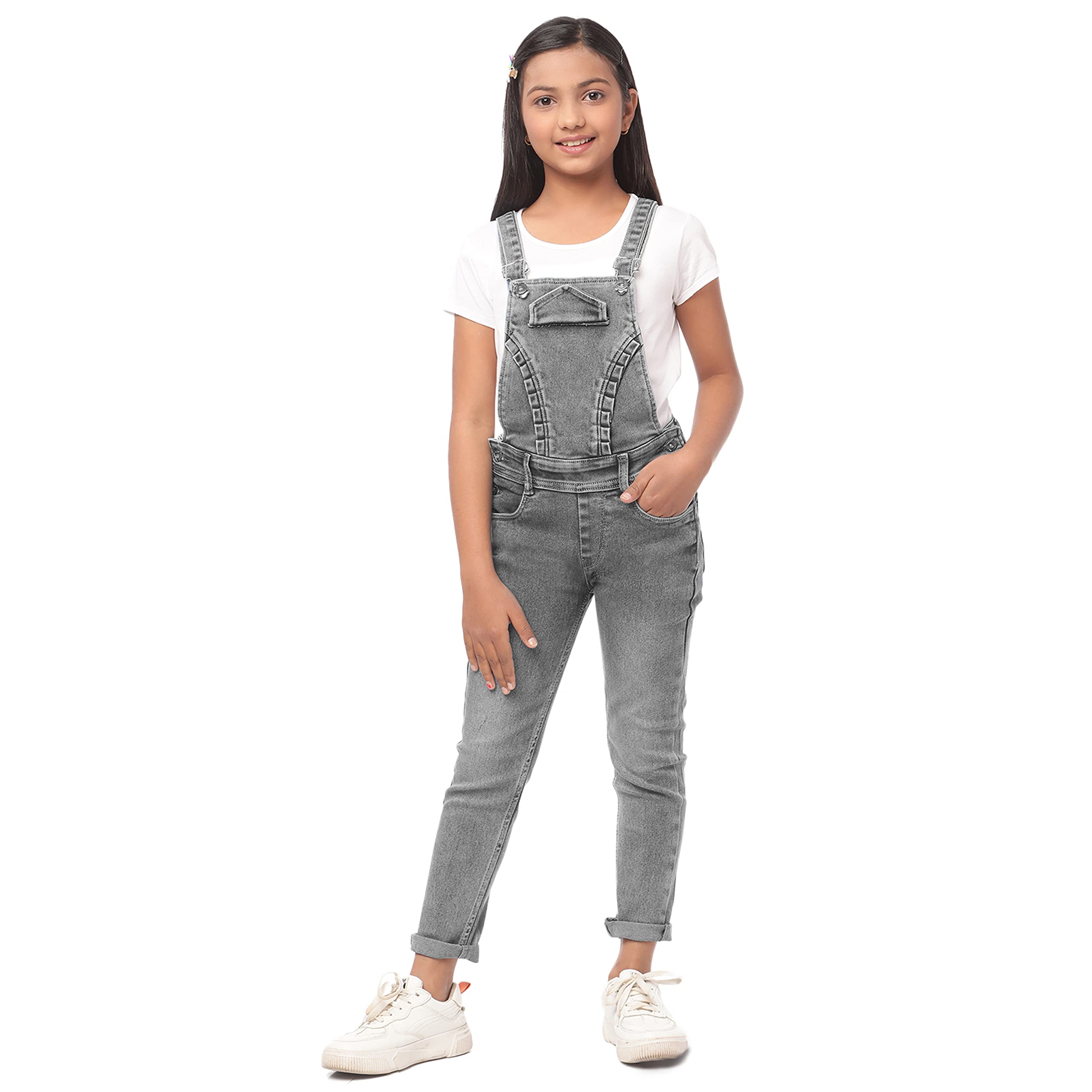Toffee and CandyComfortable and Relax Denim Dungaree for Girls Comfort Regular Fit