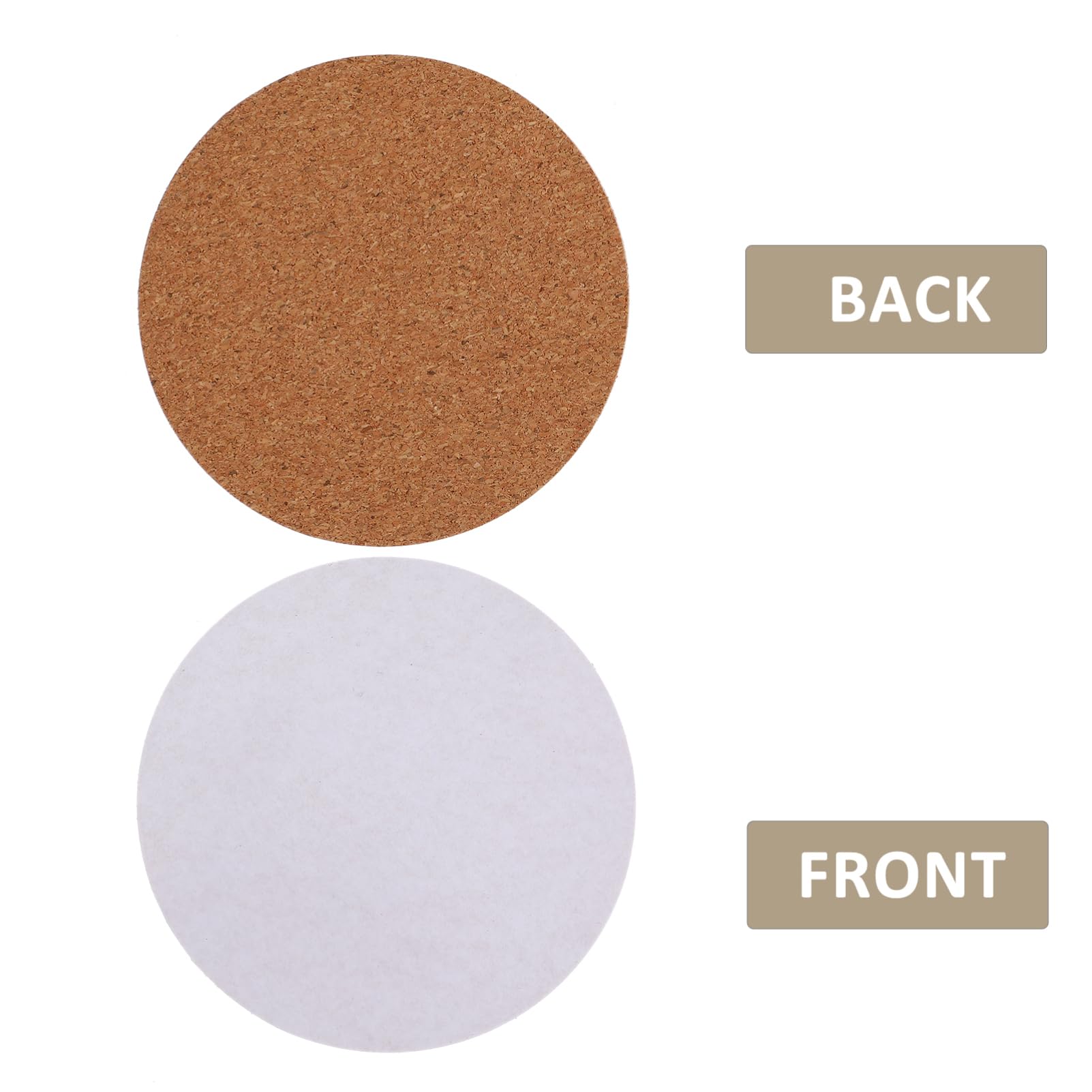5 Sätze Untersetzer Aus Kork Tassenpads Für Zu Hause Runde Schalenmatten Tassenuntersetzer Für Die Küche Kaffee-untersetzer Für Zu Hause Saugfähiger Kork Light Brown 60 Stück * 5