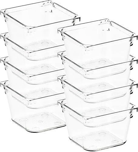 Miniatura 10 de Ravinte Decor Paquete de 12 organizadores de cajones, contenedores de almacenamiento de acrílico transparente de 3 x 9 pulgadas con almohadillas