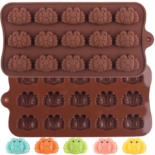 15 Cavity Crab Silicone Chocolate Molds Crab Shape Candy Mold