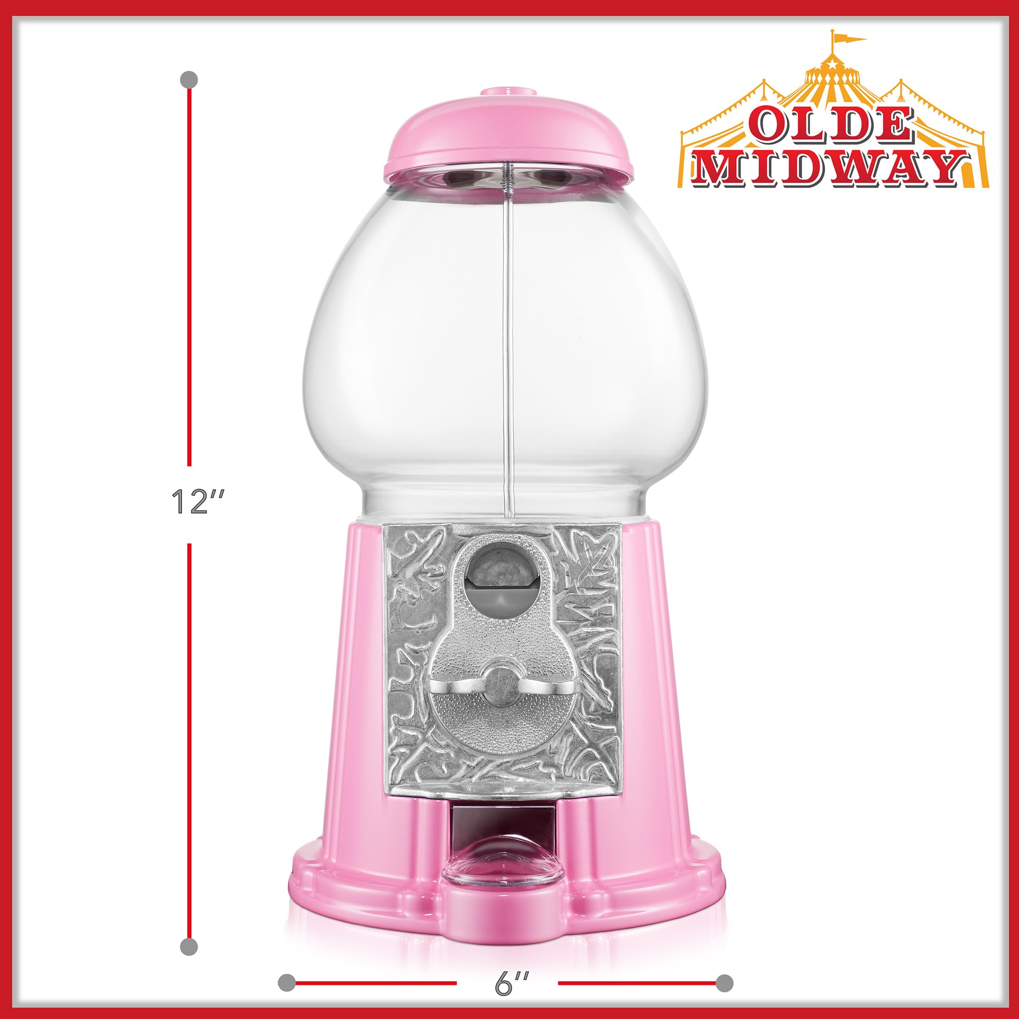 Amazon.co.jp: Olde Midway 12インチ ガムボールマシン ガラスグローブ