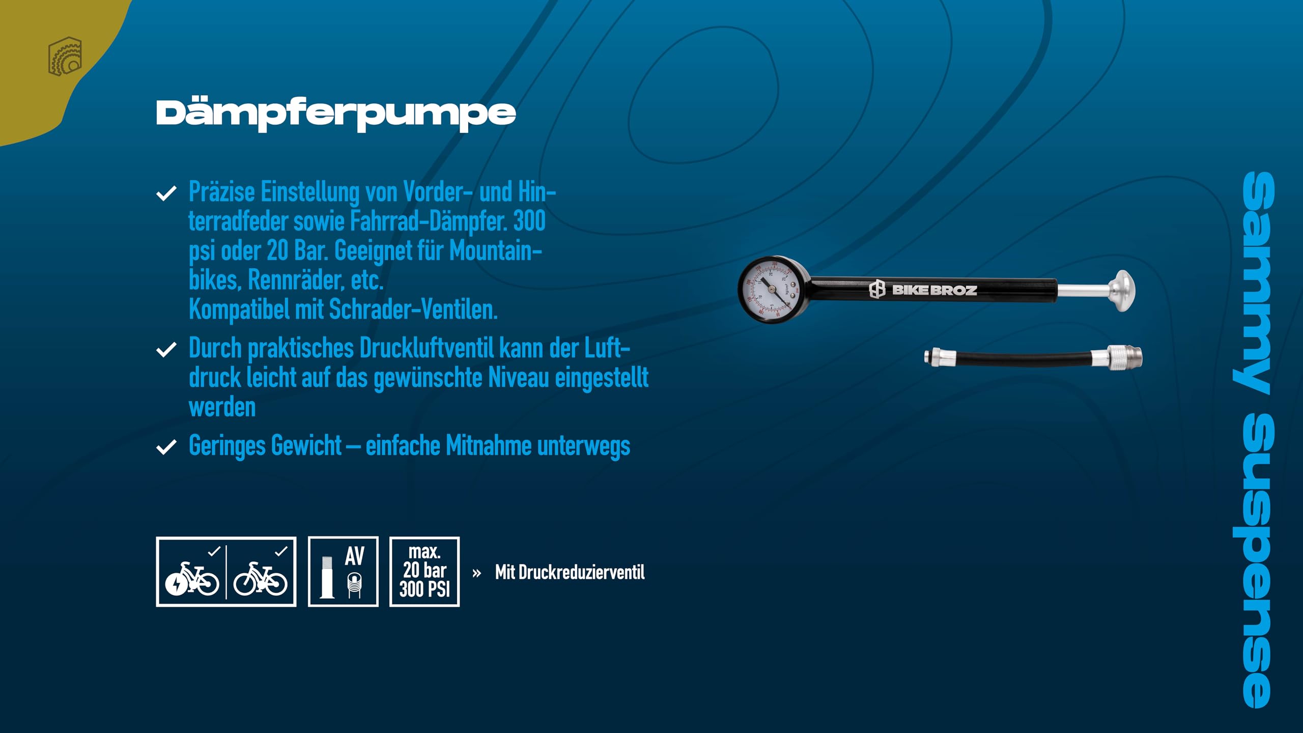 DÄMPFERPUMPE BIKEBROZ, SAMMY SUSPENSE - 7
