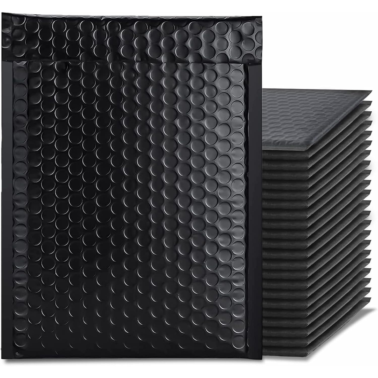 JoyzzzBubble Out Bags, 50 Pack Poly Bubble Mailer, Anti-static Cushioning Wrap Pouch, Padded Envelope Bubble Out Bag, Strong Adhesion Shipping Mailing Bag for Shipping Packaging Moving (Black)