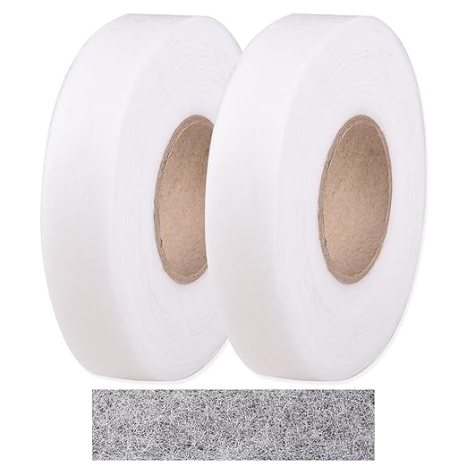 2 Rolls 1 Inch 140 Yards Hemming Tape Iron on Hem Tape No Sew Fabric