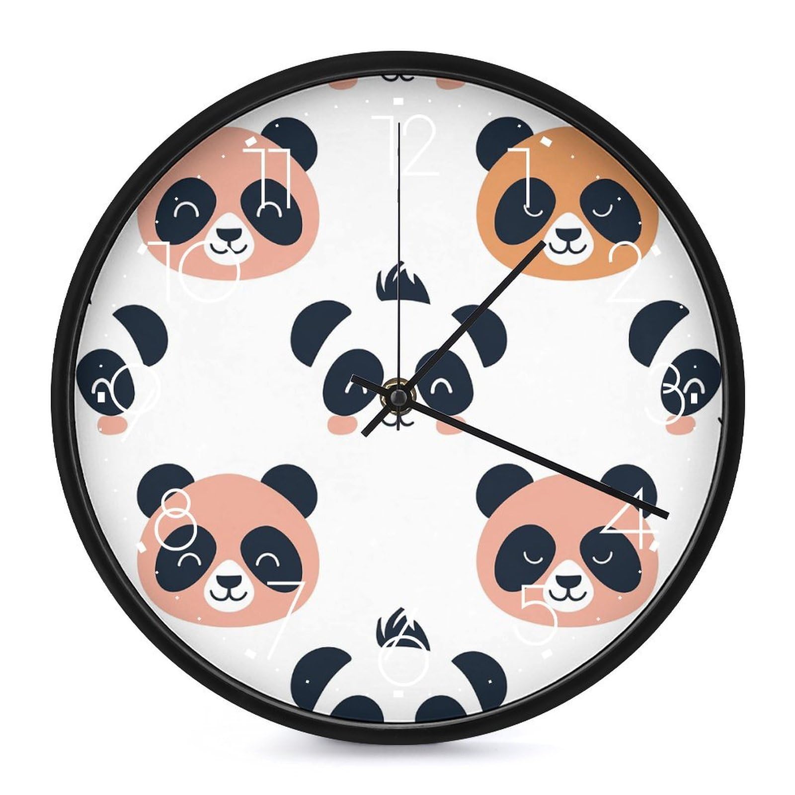 Horloge murale pour chambre et cadeau de pendaison de crémaillère rond blanc style épuré