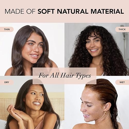 Miniatura 4 de Kitsch Toalla de microfibra para el cabello, coleteros suaves y grandes para mujeres y niñas, toallas para secar el cabello, bandas elásticas para