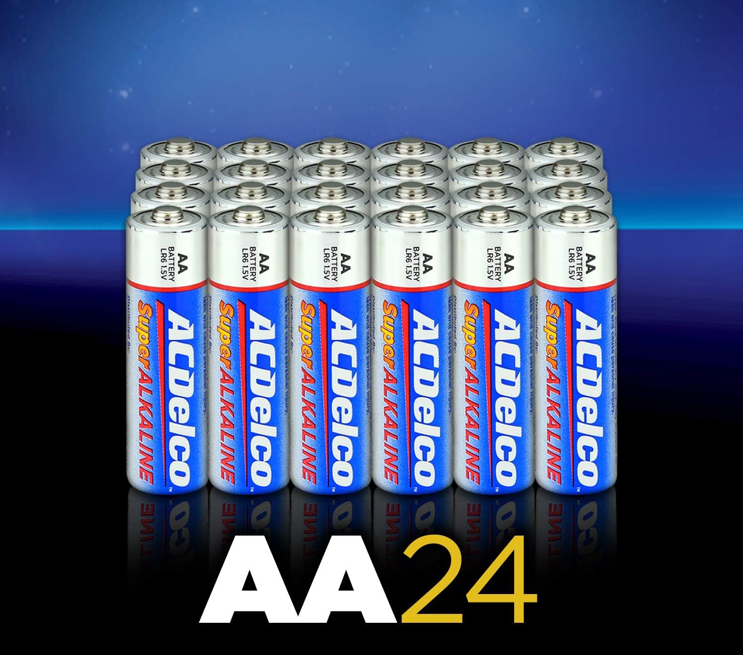 ACDelco 24-Count AA Batteries, Maximum Power Super Alkaline Battery & ltraMAX 20-Count AAA Batteries, Alkaline Battery with Advanced Technology, 10-Year Shelf Life, Recloseable Packaging