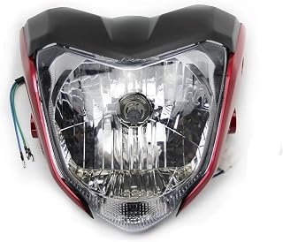 Blyndr Faros delanteros motocicleta Faros delanteros de motocicleta para FZ16 y FZER150(Rojo)
