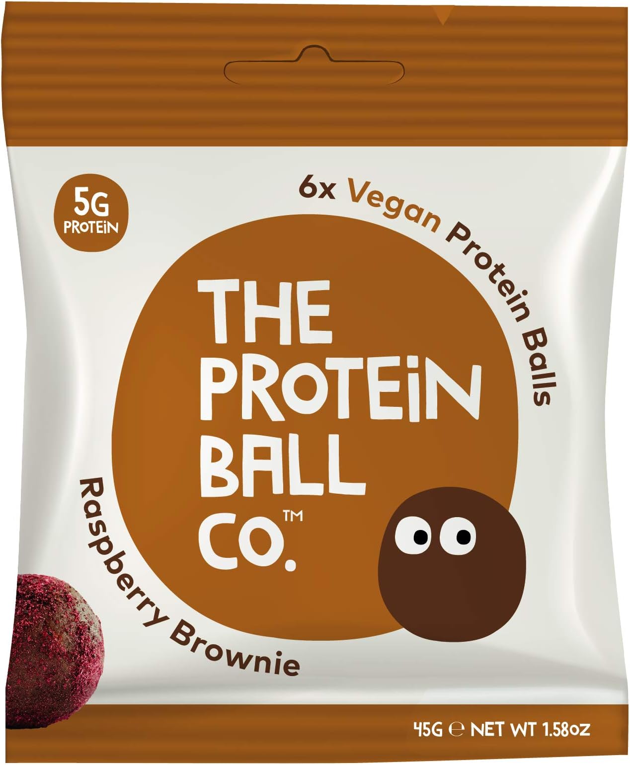 The Protein Ball Co Protein Balls, Raspberry Brownie, 10 x 45g