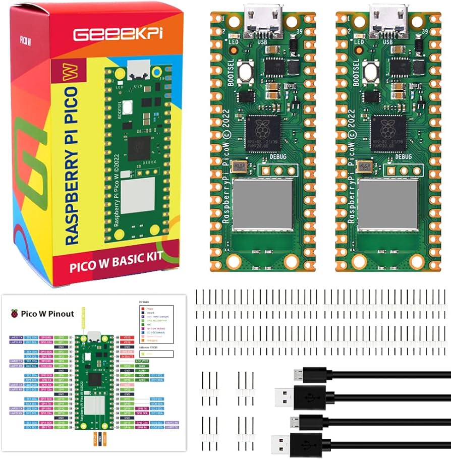 Amazon.co.jp: GeeekPi 2パック Raspberry Pi Pico W キット ピン
