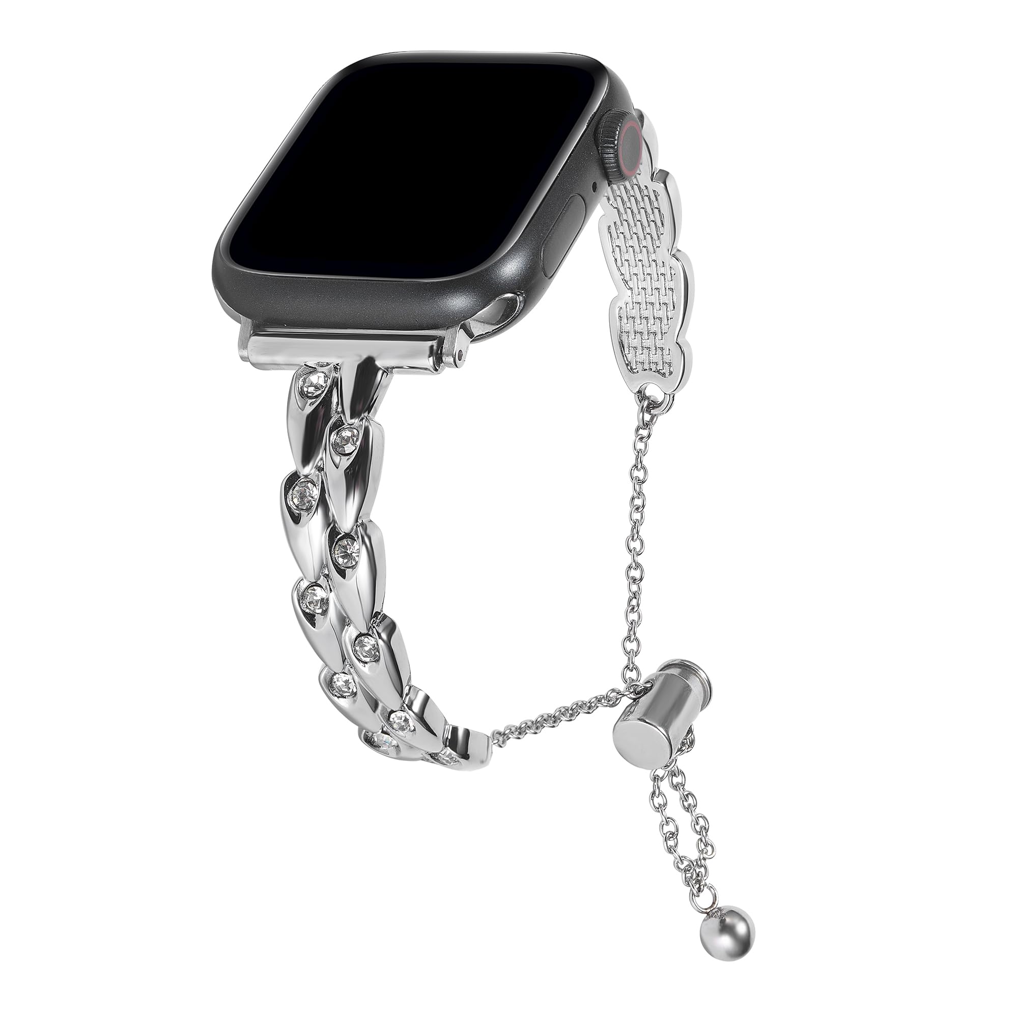 Bling Zircon Peacock Dressy Bands for Apple Watch Women 49mm/45mm/44mm/42mm/46mm(Series 10) Girls Bracelet Jewelry Strap Metal Chain for iWatch Series
