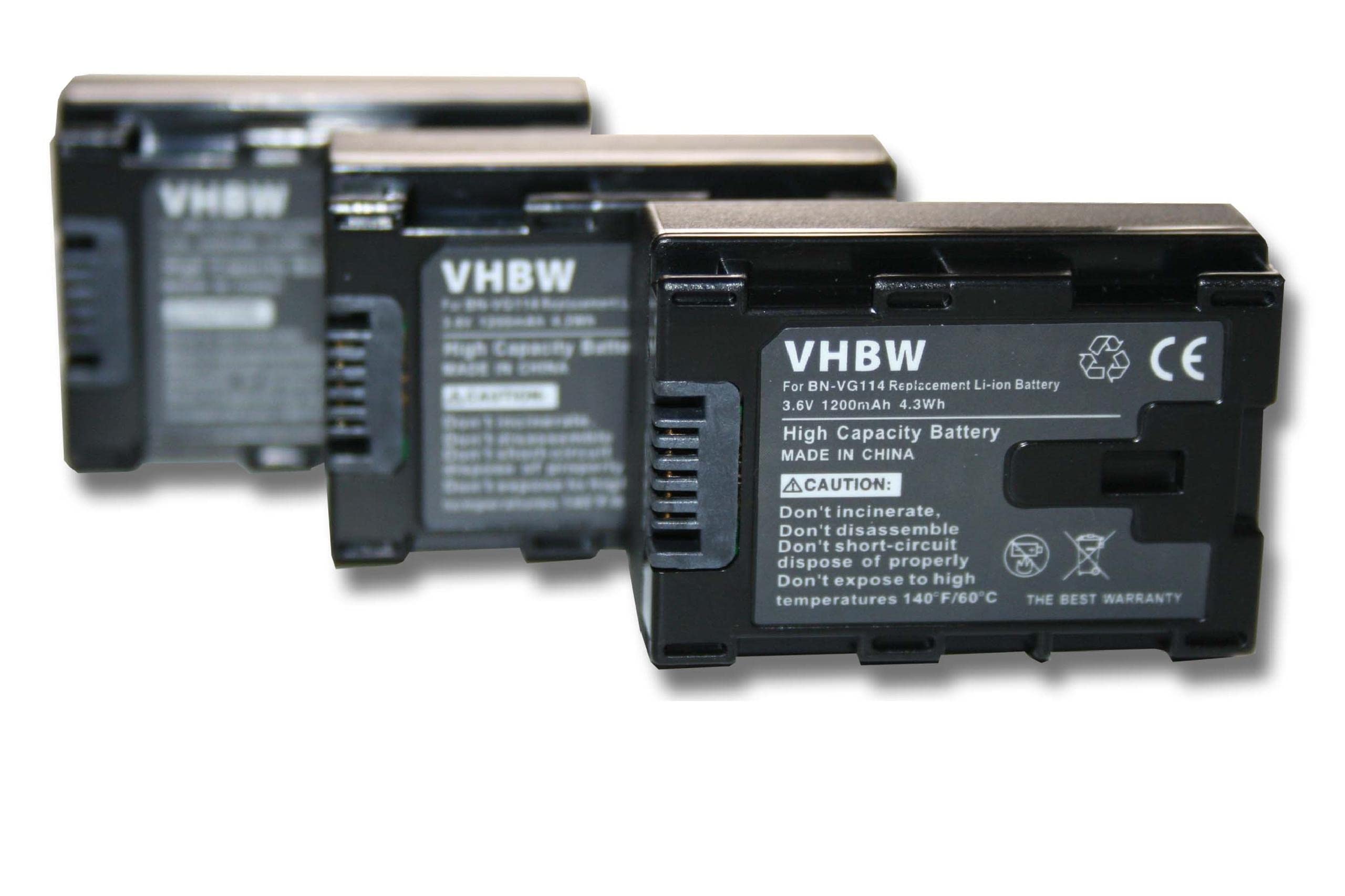 Vhbw Batteria Compatibile Per Videocamera JVC GZ-HM550, GZ-HM50 - 2400mAh, Li-Ion, Sostituisce BN-VG121