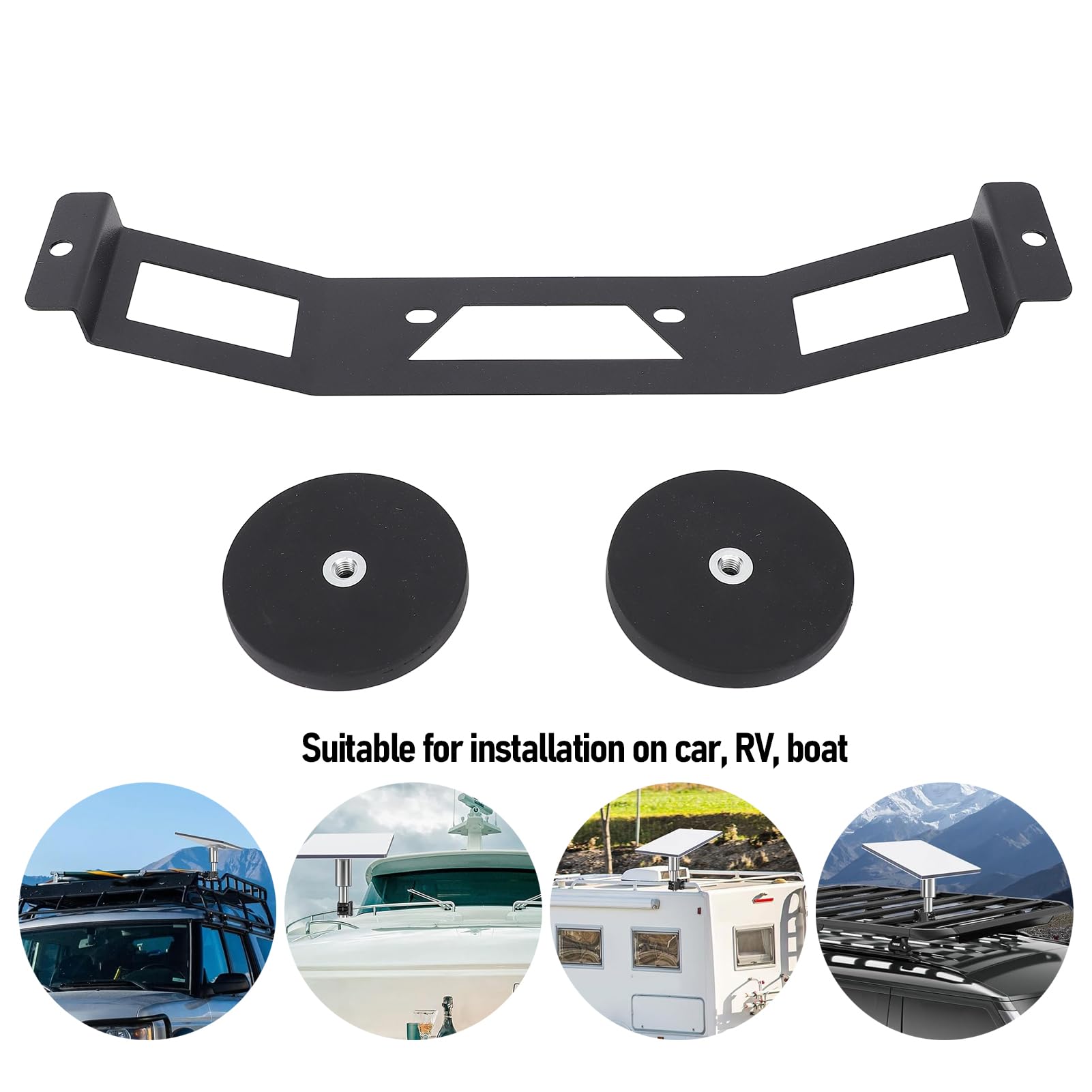 Mini Mount, Magnetic Mini Car Mount, Satellite Mini Dish Quick Release Roof Mount Kit, Strong Suction Flat Mounting Kit for Car, RV, Boat