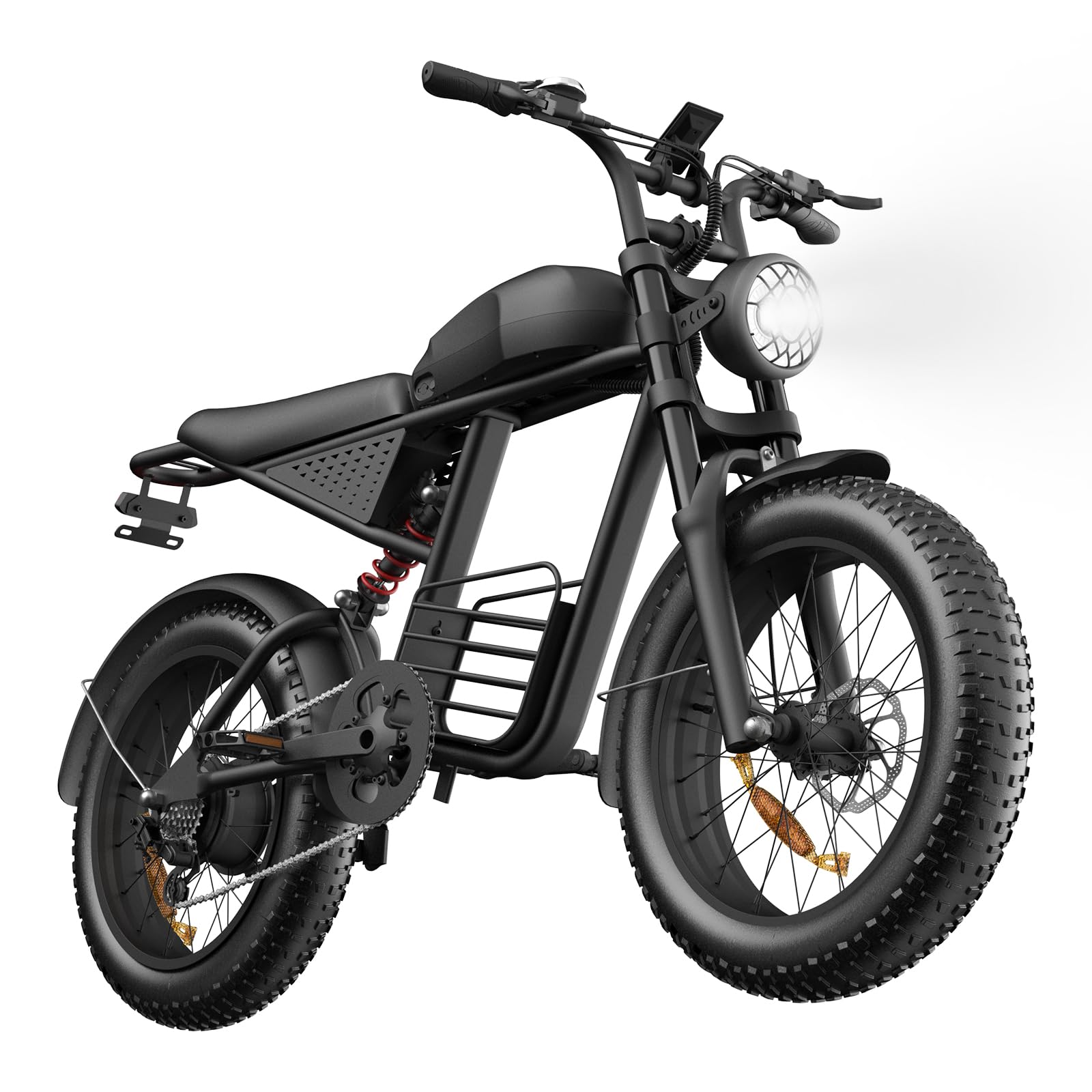 Electric Bike for Adults - 1000W/1500W/3000W Peak, Up to 37MPH & 100 Mile Range, 20x4.0 Fat Tire E-Bike with Removable Battery, 7-Speed, for Off-Road, Sand, Mountain, and City Commuting